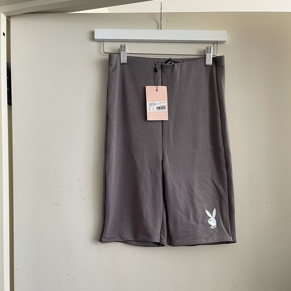 Playboy Charcoal Soft Touch Biker Shorts - Picture 5 of 5